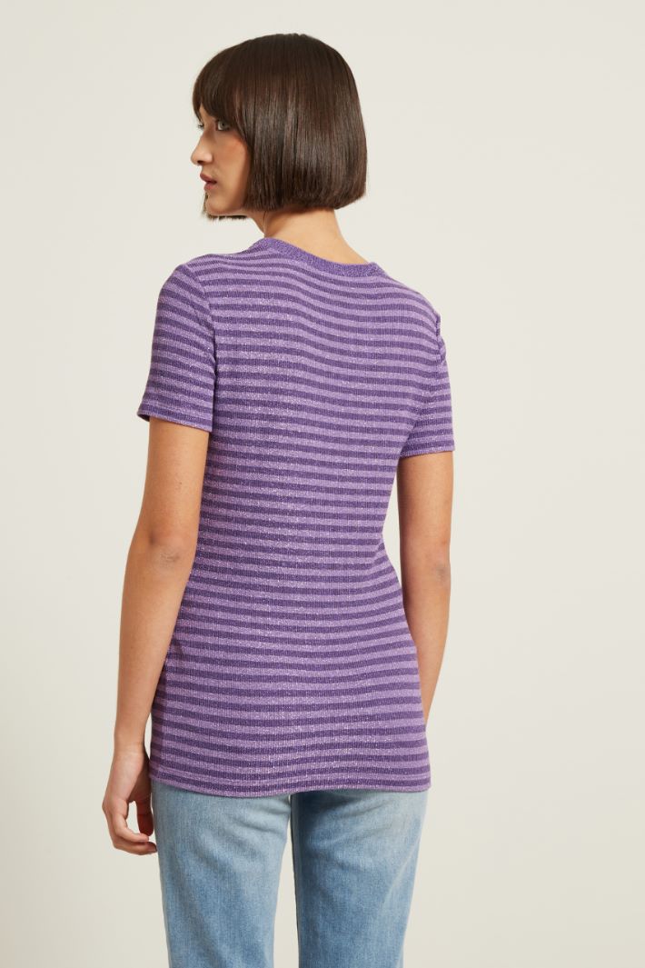 T-shirt a coste lamè Fashion Market - 4