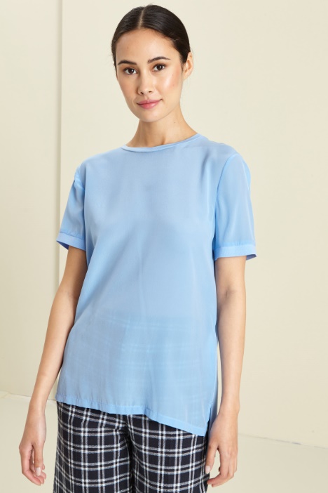 T-shirt in seta e jersey Fashion Market