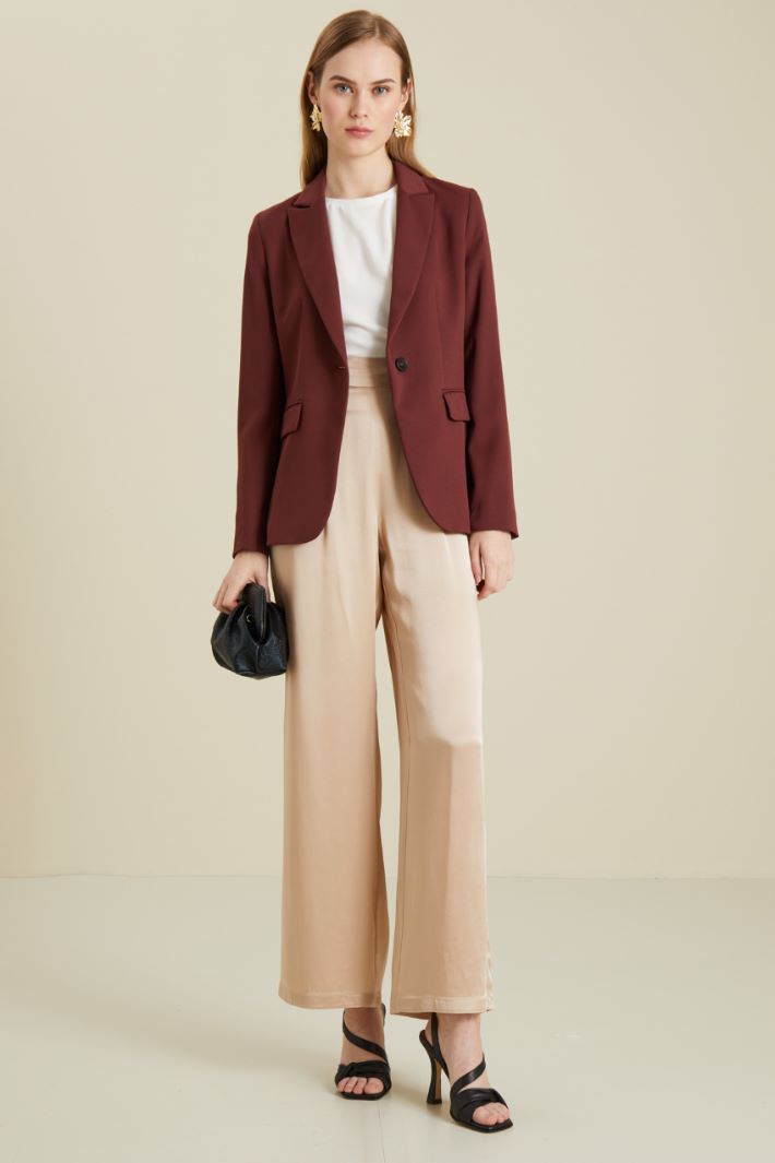 Blazer in gabardina - MATTONE - Fashion Market