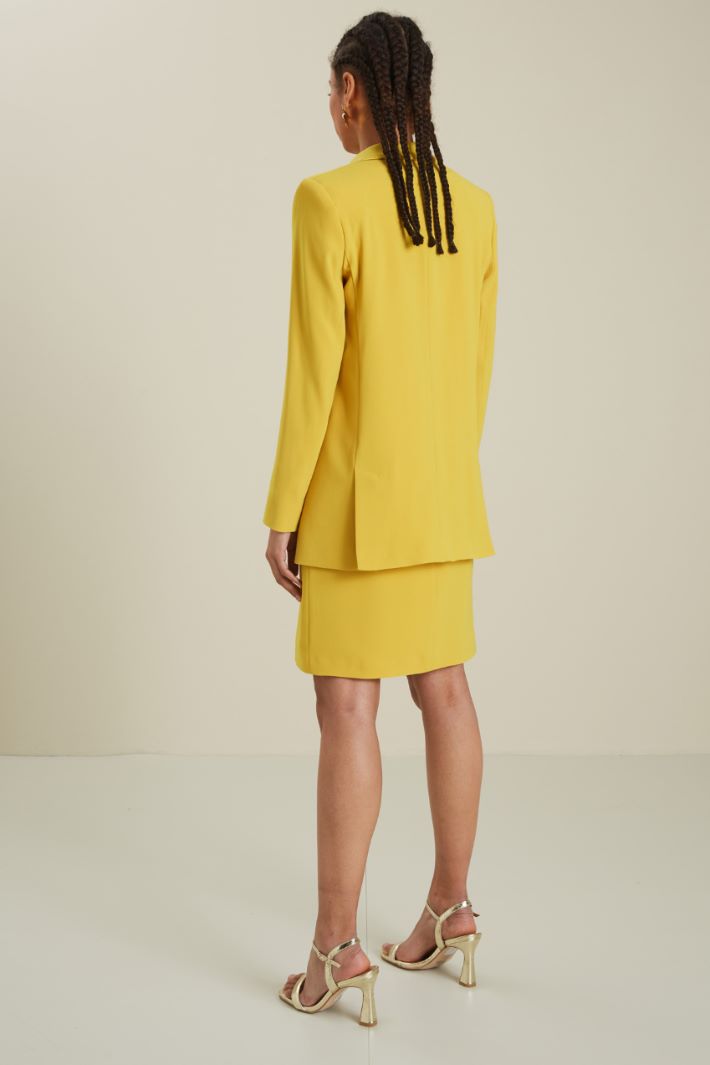 Blazer in enver satin - GIALLO - Fashion Market - 4