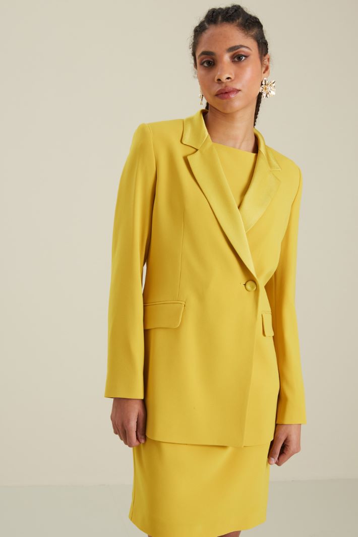 Blazer in enver satin - GIALLO - Fashion Market - 2
