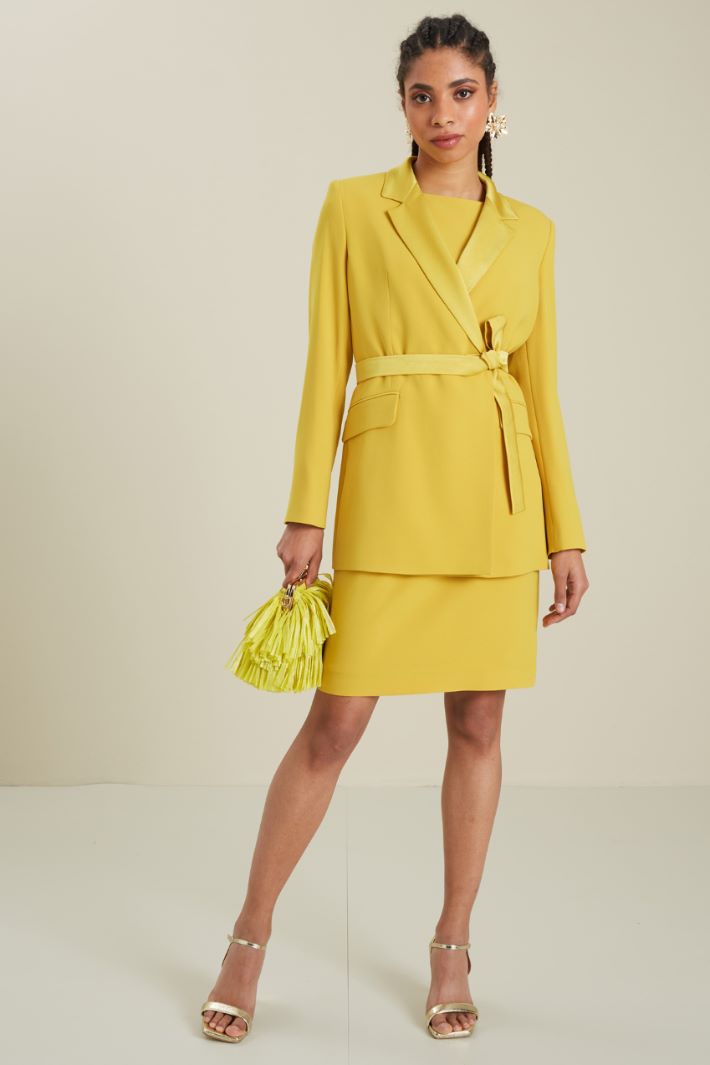 Blazer in enver satin - GIALLO - Fashion Market
