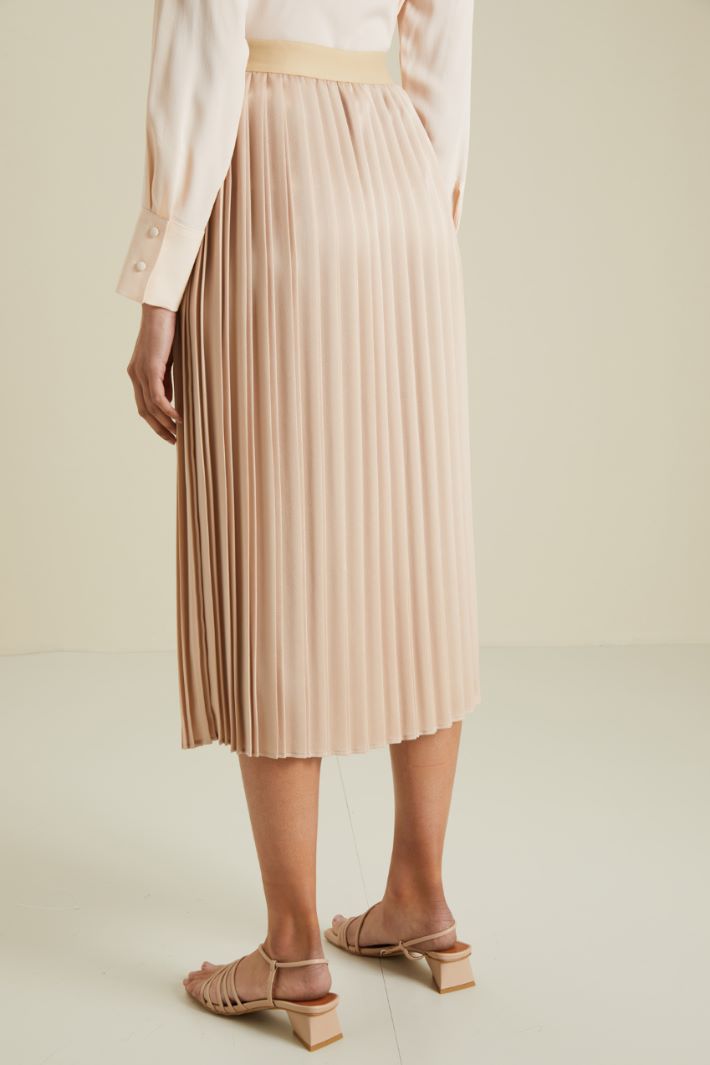 Gonna plissé - BEIGE - Fashion Market - 4