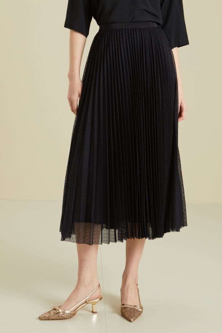 Gonna plissè in tulle - BLU NOTTE - Fashion Market - 2