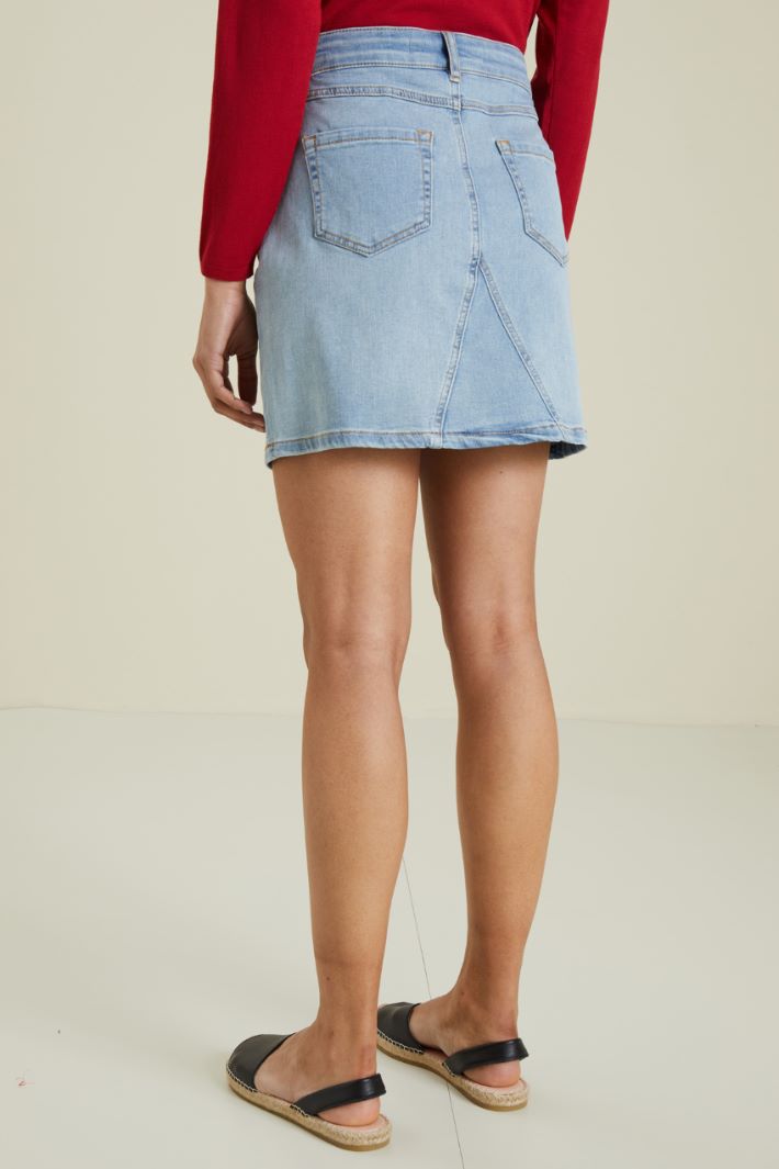 Minigonna in denim - AZZURRO DENIM - Fashion Market - 4