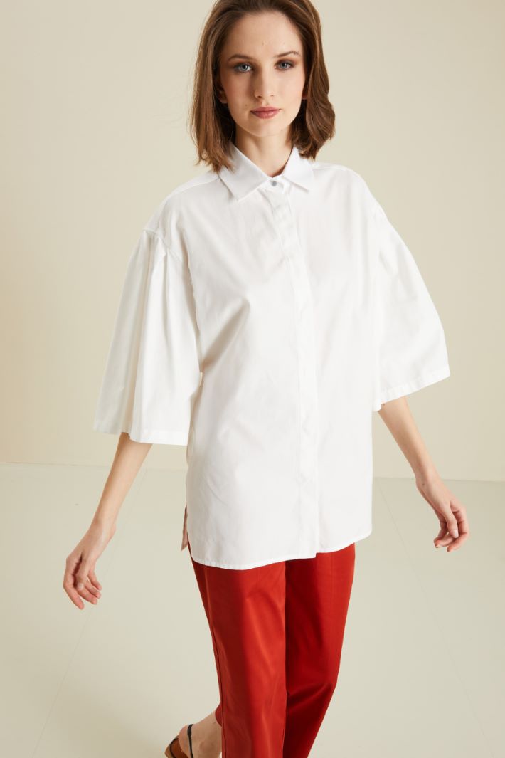 Camicia over in cotone - BIANCO - Fashion Market - 2