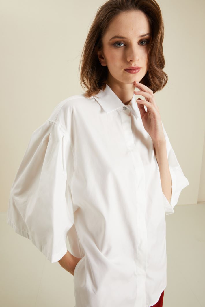 Camicia over in cotone - BIANCO - Fashion Market - 3