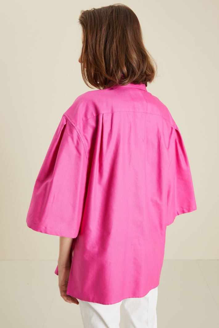 Camicia over in cotone - FUCSIA - Fashion Market - 4