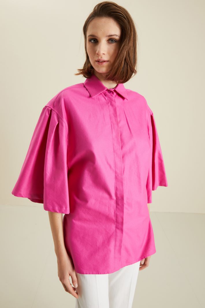 Camicia over in cotone - FUCSIA - Fashion Market - 2