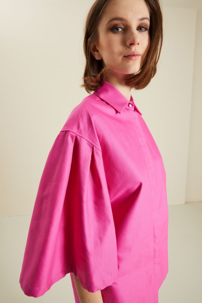 Camicia over in cotone - FUCSIA - Fashion Market - 3