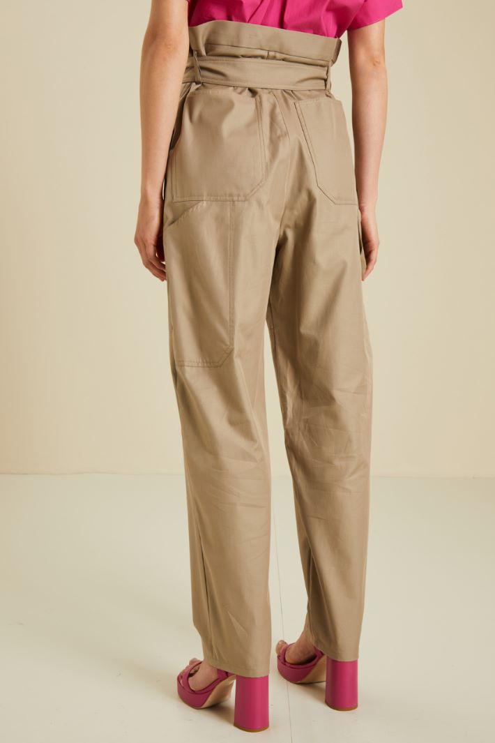 Pantaloni in gabardina - SABBIA - Fashion Market - 4