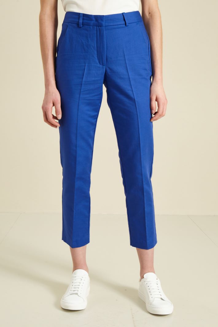 Pantaloni in cotone e lino - BLUETTE - Fashion Market - 2
