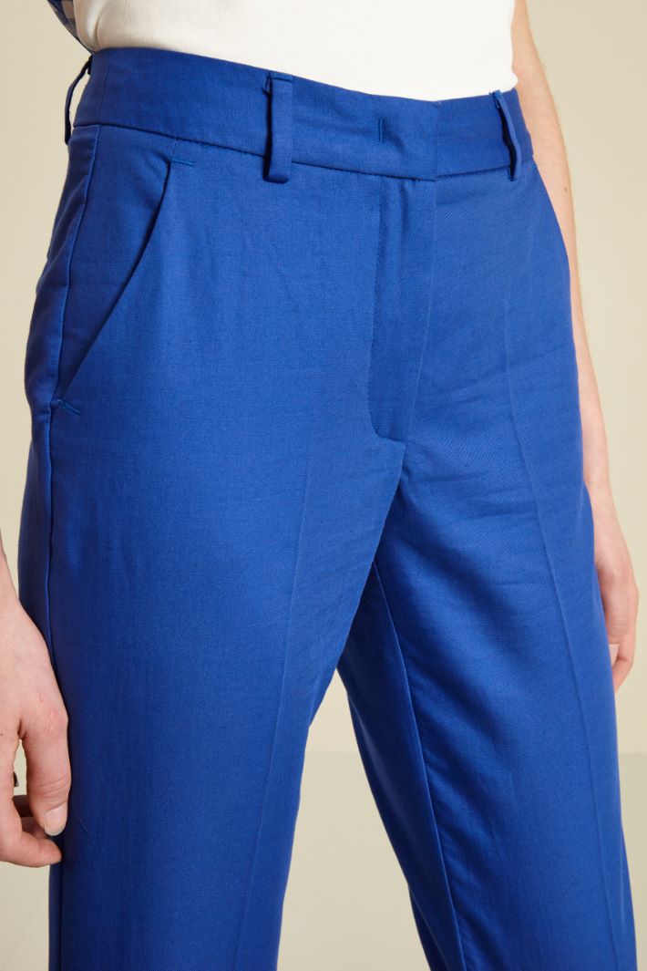 Pantaloni in cotone e lino - BLUETTE - Fashion Market - 3