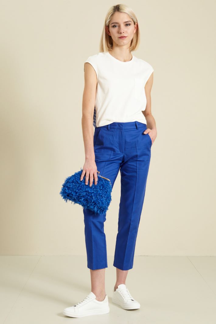 Pantaloni in cotone e lino - BLUETTE - Fashion Market