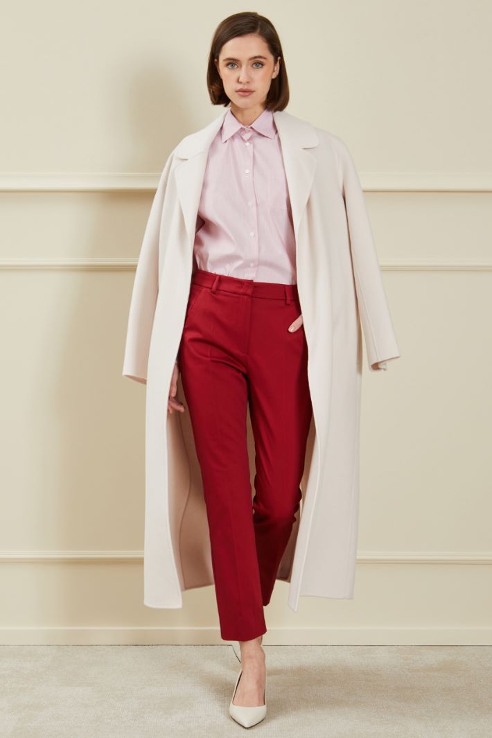 Pantaloni a sigaretta - CILIEGIA - Fashion Market