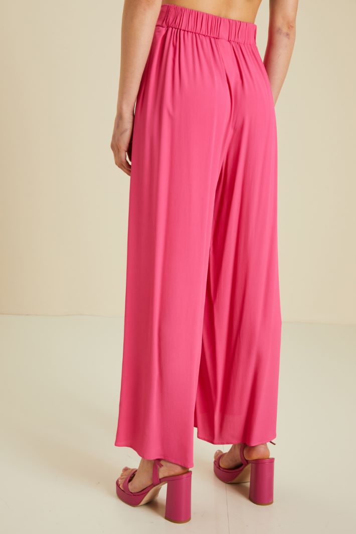 Pantaloni in crèpe de chine - FUXIA - Fashion Market - 2
