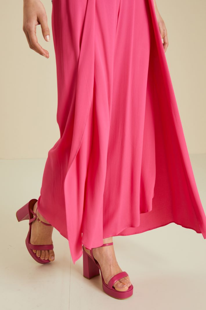 Pantaloni in crèpe de chine - FUXIA - Fashion Market - 3