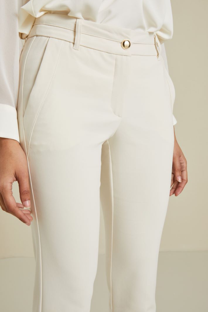 Pantaloni a sigaretta - BIANCO LATTE - Fashion Market - 3