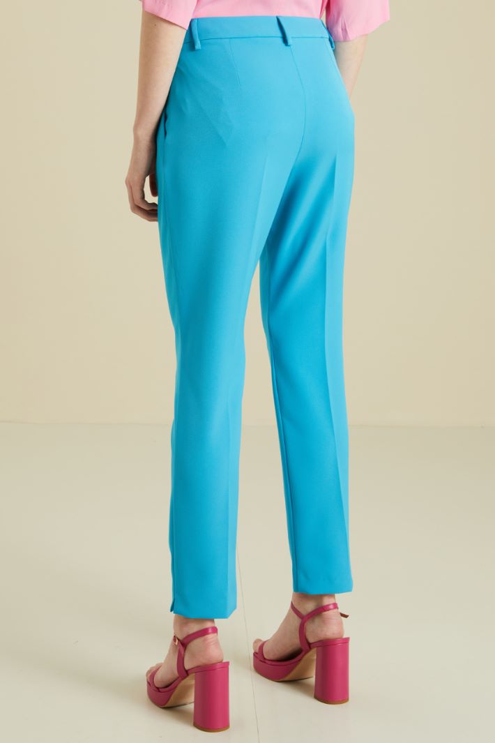 Pantaloni in cady - TURCHESE - Fashion Market - 4