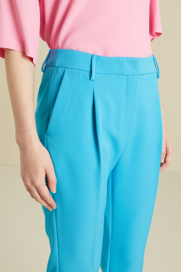 Pantaloni in cady - TURCHESE - Fashion Market - 3