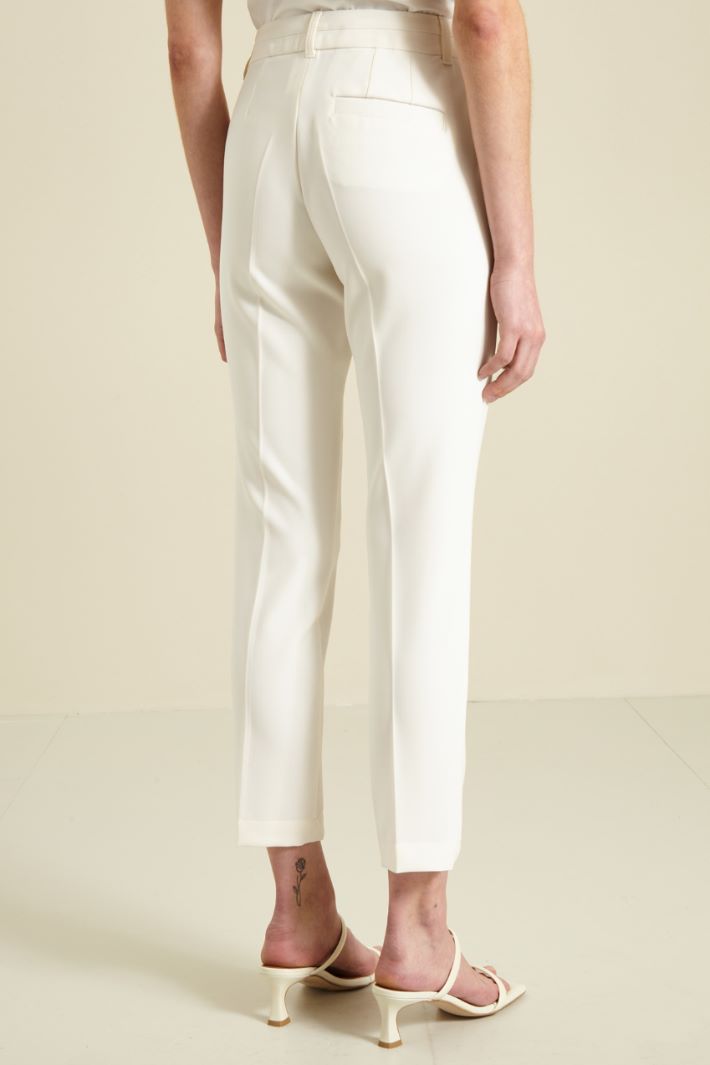 Pantaloni a sigaretta - BIANCO - Fashion Market - 4