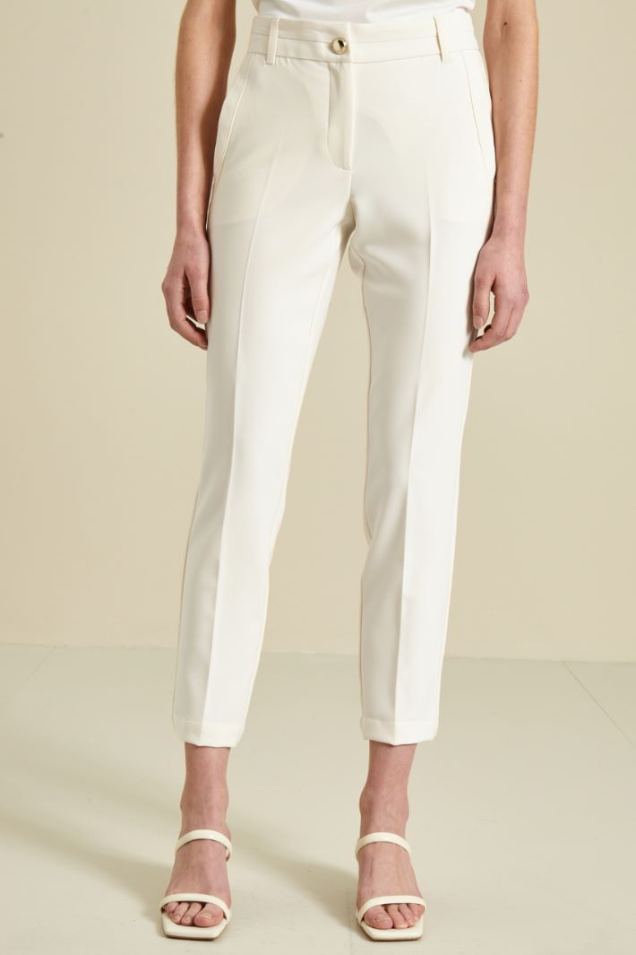 Pantaloni a sigaretta - BIANCO - Fashion Market - 2