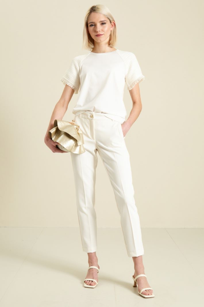 Pantaloni a sigaretta - BIANCO - Fashion Market