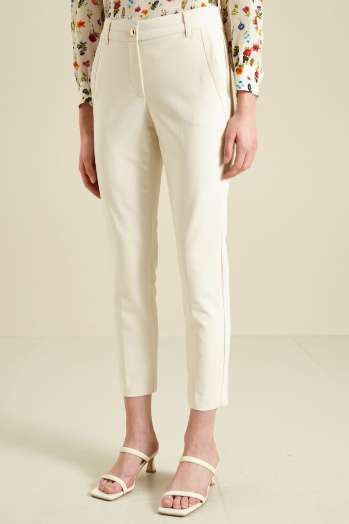 Pantaloni a sigaretta - BIANCO - Fashion Market - 2