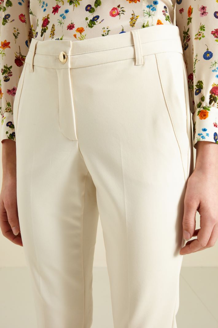 Pantaloni a sigaretta - BIANCO - Fashion Market - 3