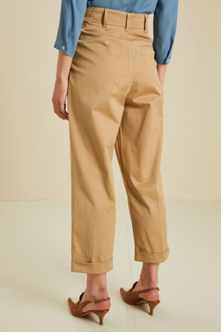 Pantaloni a vita alta - CAMMELLO - Fashion Market - 4