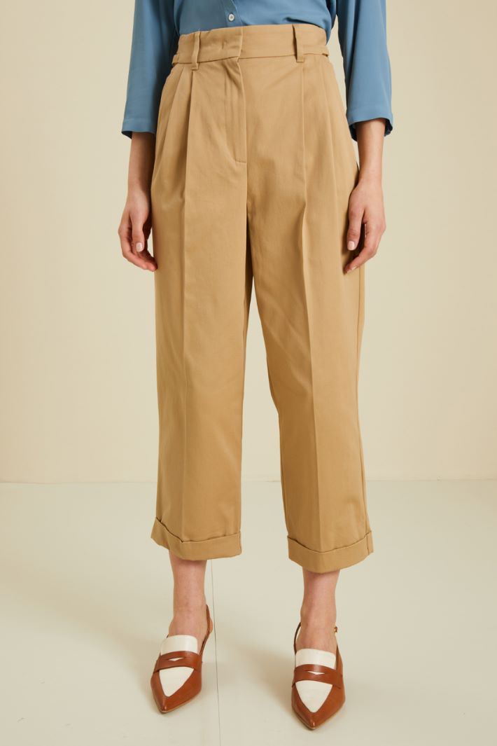 Pantaloni a vita alta - CAMMELLO - Fashion Market - 2
