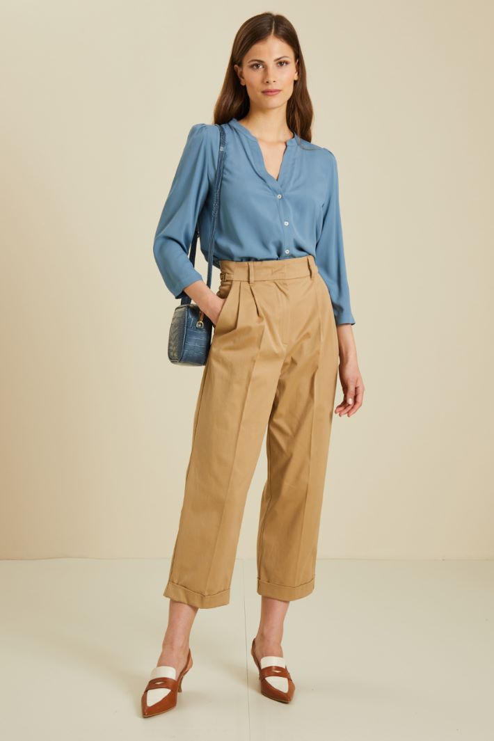 Pantaloni a vita alta - CAMMELLO - Fashion Market