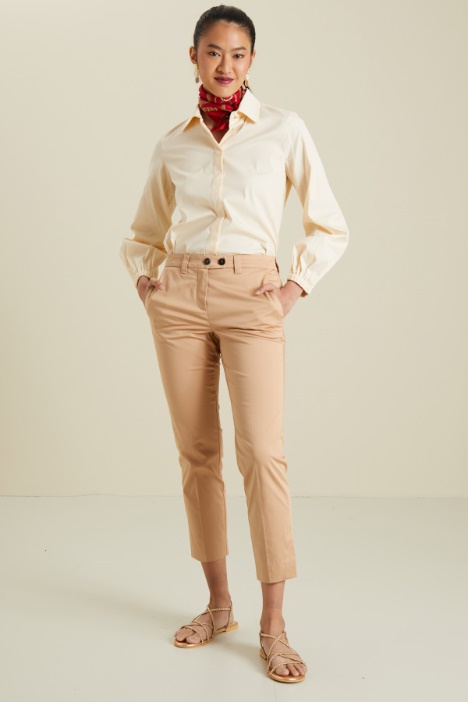 Pantaloni in raso di cotone Fashion Market