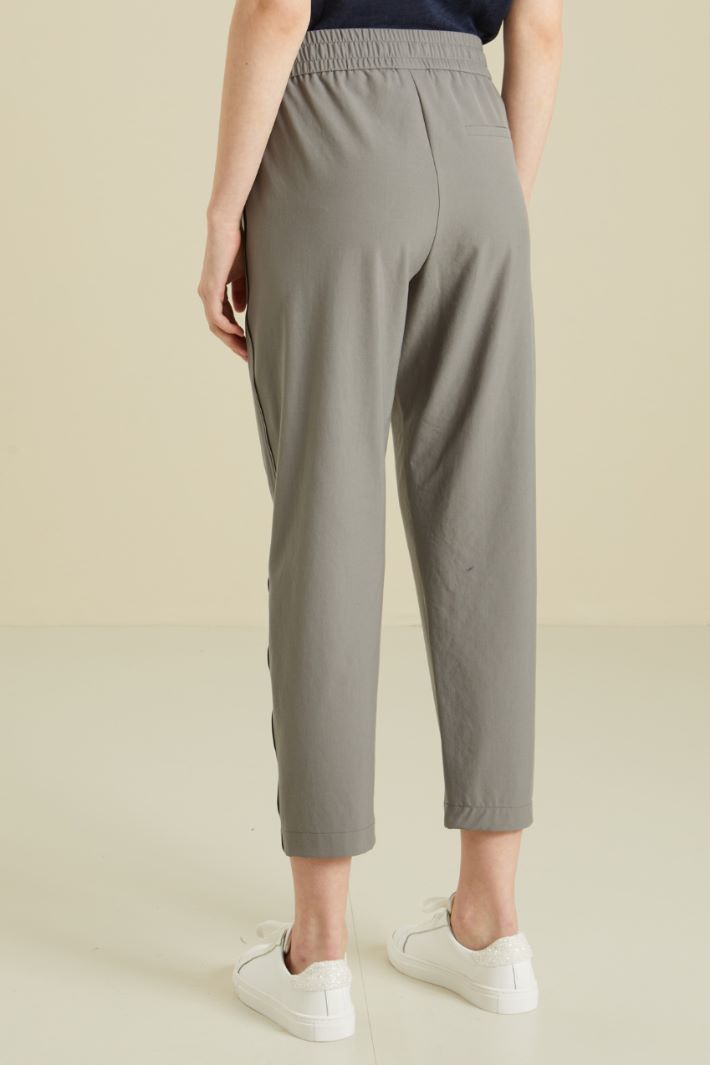 Pantaloni jogger con piping - GRIGIO - Fashion Market - 4