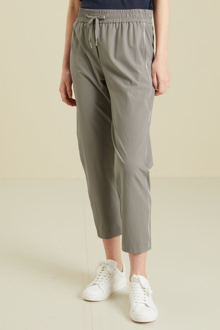 Pantaloni jogger con piping - GRIGIO - Fashion Market - 2