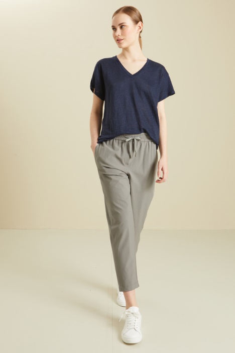 Pantaloni jogger con piping Fashion Market