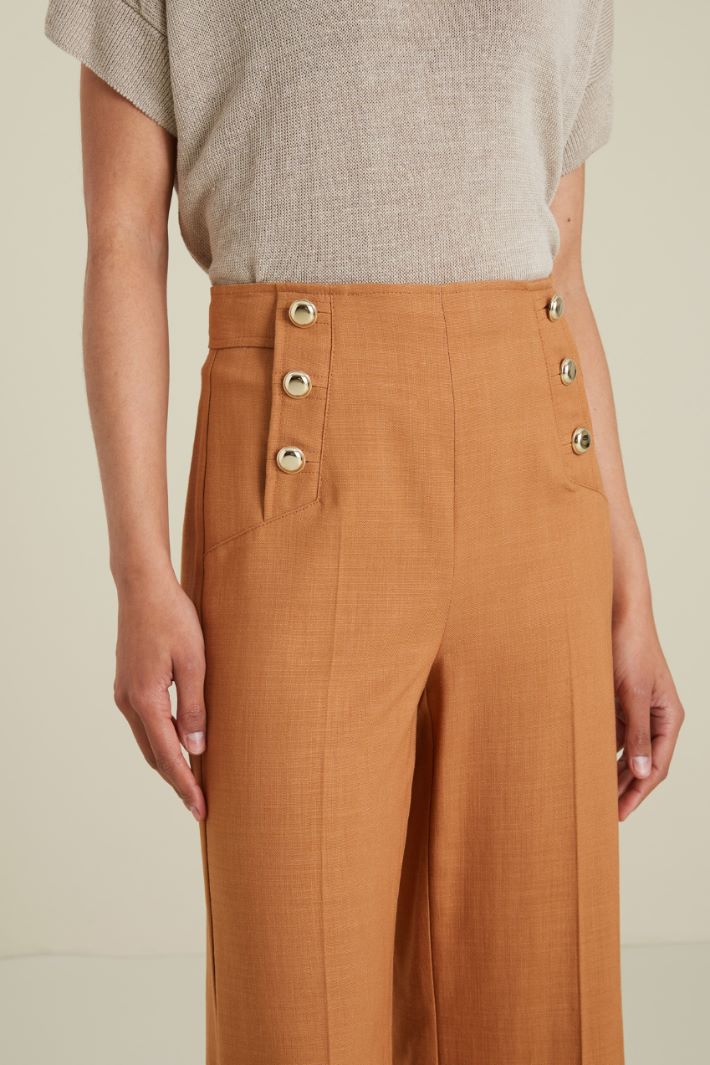 Pantaloni in viscosa - TERRACOTTA - Fashion Market - 3