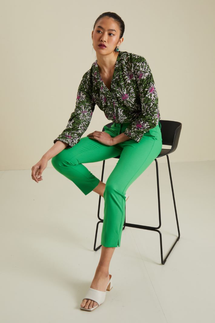 Pantaloni a sigaretta - VERDE ACCESO - Fashion Market