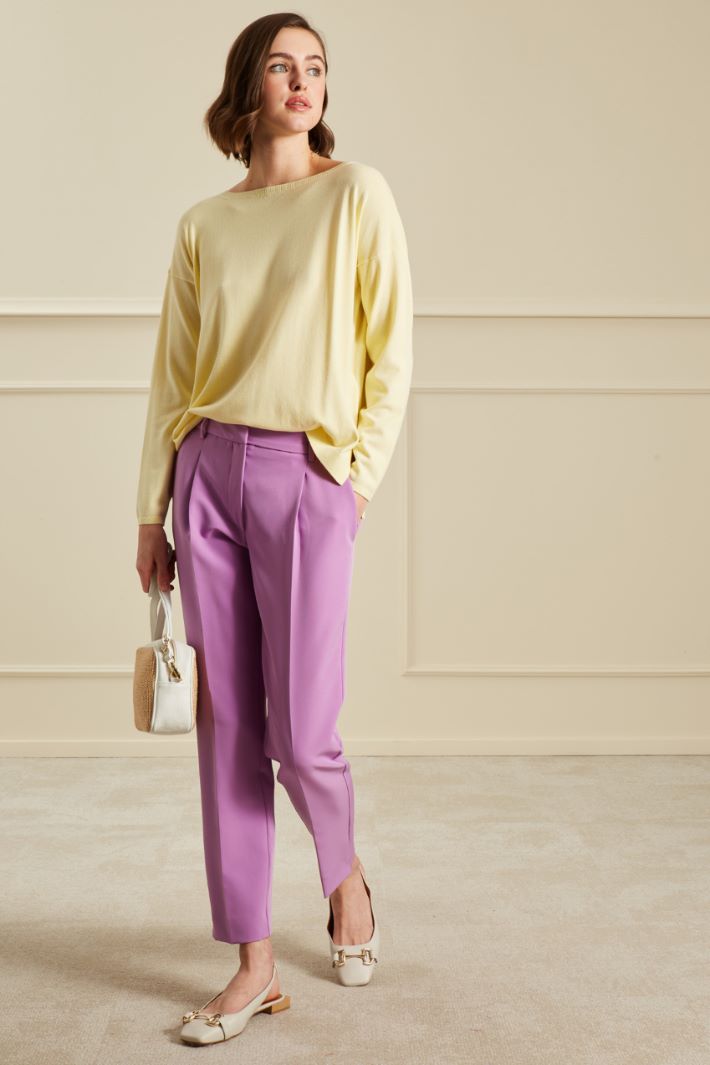 Pantaloni in cady - GLICINE - Fashion Market