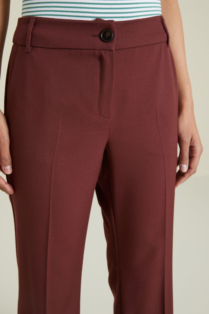 Pantaloni con risvolti - BORDEAUX - Fashion Market - 3