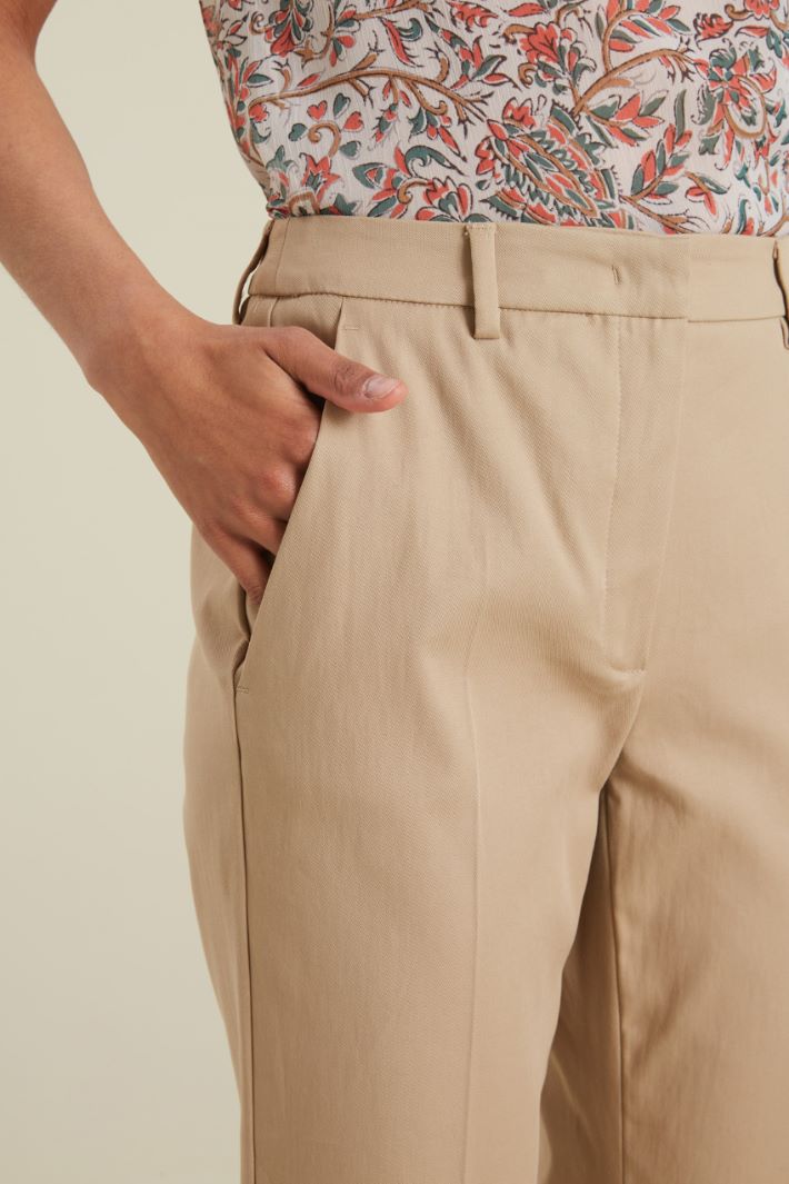 Pantaloni in cotone  - NOCCIOLA - Fashion Market - 3