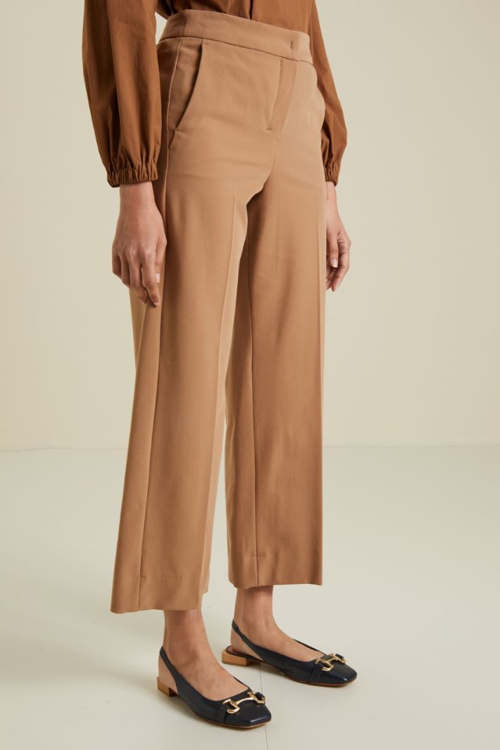 Pantaloni in cotone e viscosa Fashion Market - 2