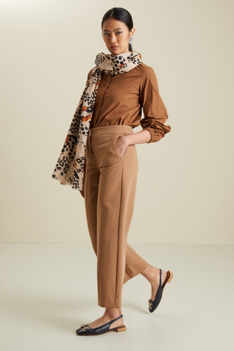 Pantaloni in cotone e viscosa Fashion Market