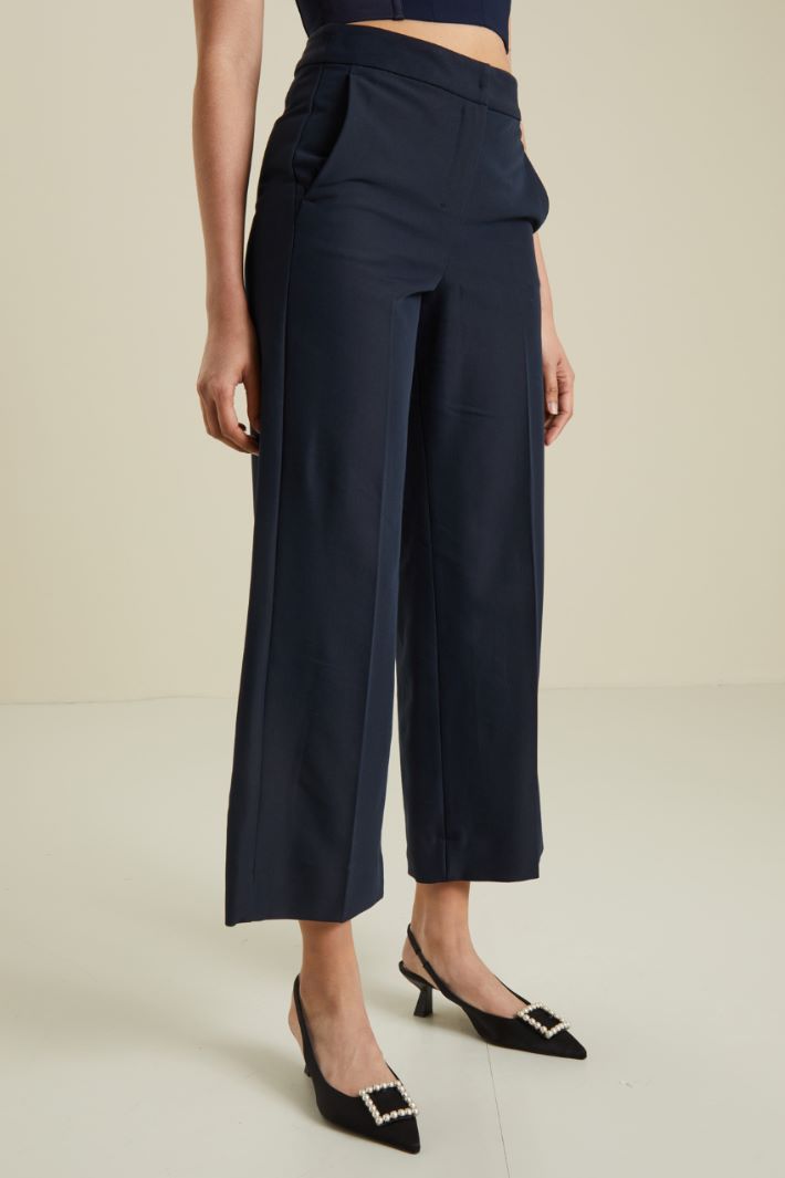 Pantaloni in cotone e viscosa Fashion Market - 2