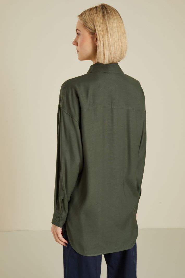 Camicia over - VERDE SCURO - Fashion Market - 3