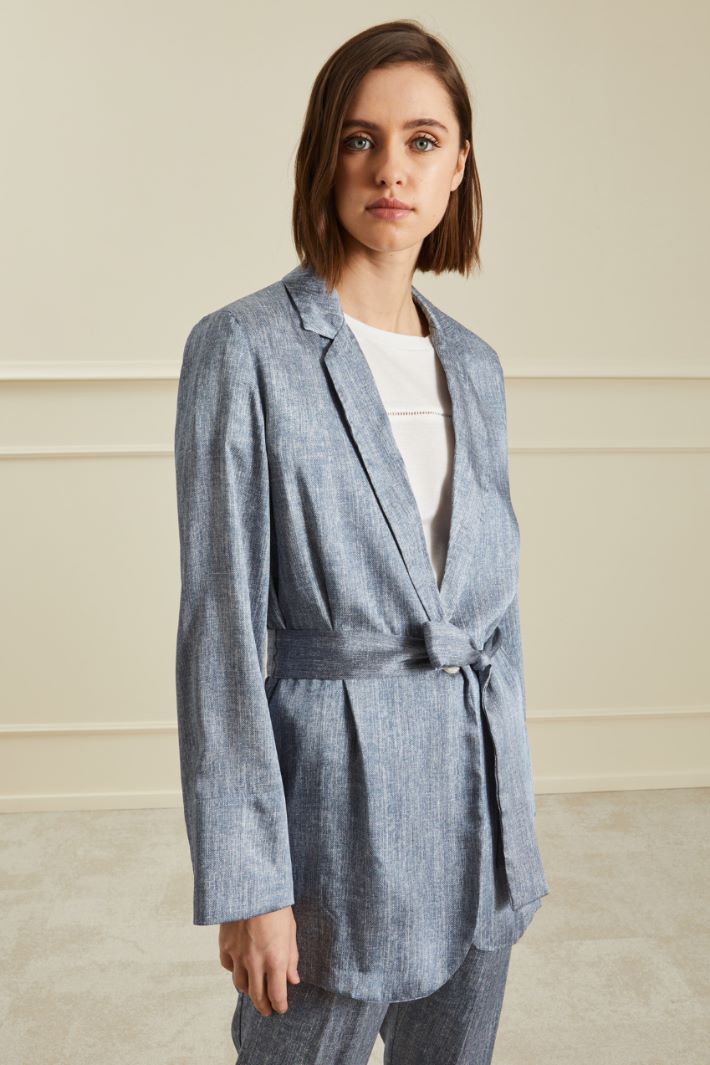 Blazer morbido in raso Fashion Market - 2