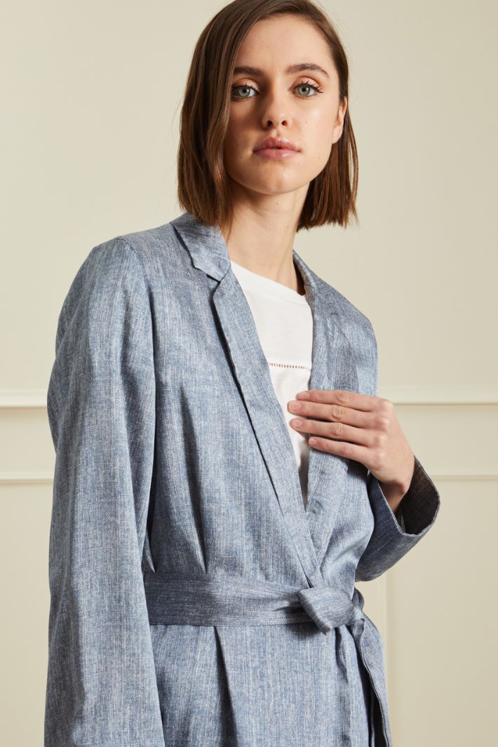 Blazer morbido in raso Fashion Market - 3