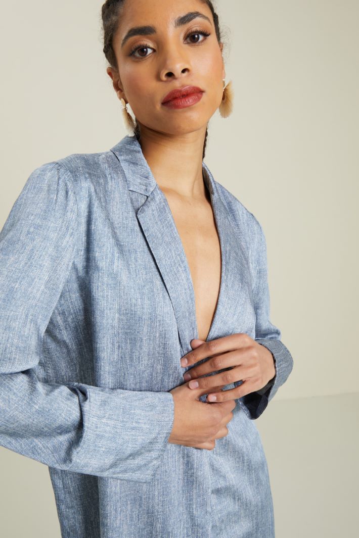 Blazer morbido in raso Fashion Market - 3