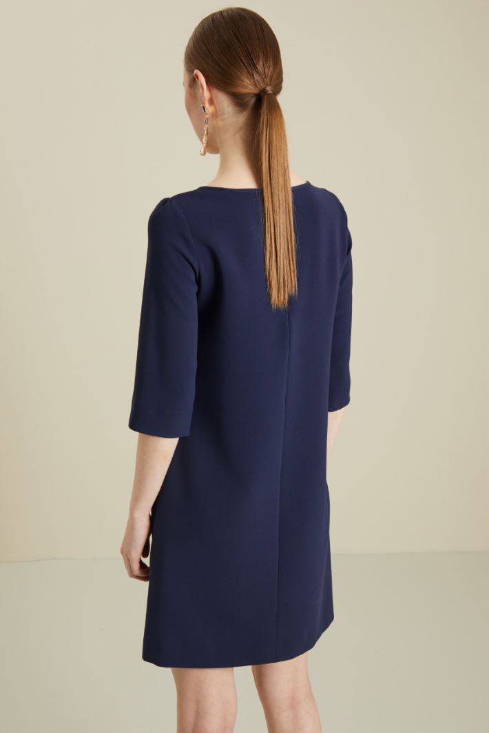Abito corto in cady - BLU NOTTE - Fashion Market - 4