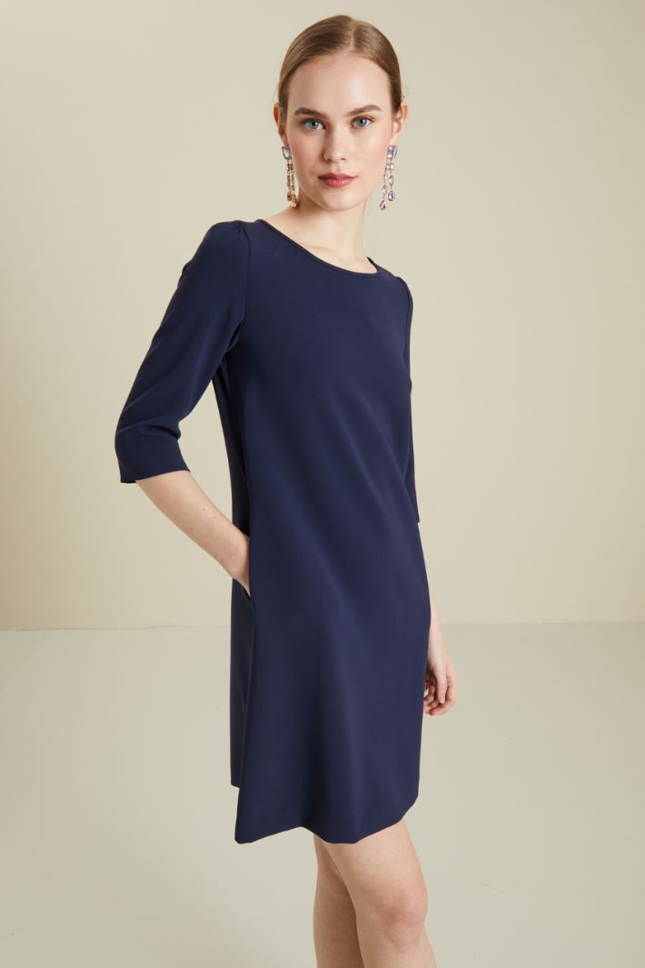 Abito corto in cady - BLU NOTTE - Fashion Market - 2
